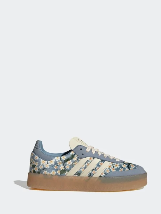 Women's Adidas x Liberty London Sambae 'Blue Cream White' - Picture 4 of 16